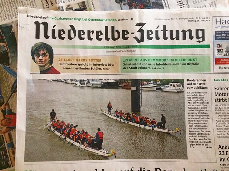 Drachenboot-Rennen auf der Oste